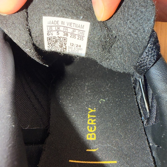 Adidas Gazelle Bold x Liberty London Floral Embroidery sneaker black size 6.5 - Picture 5 of 9